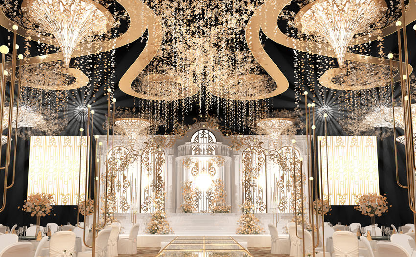 伽师花木兰喜事汇金色大厅效果展示